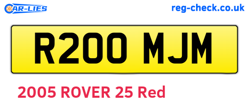 R200MJM are the vehicle registration plates.