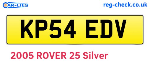 KP54EDV are the vehicle registration plates.