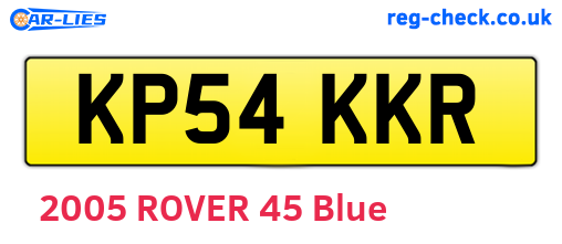 KP54KKR are the vehicle registration plates.