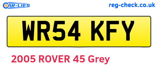 WR54KFY are the vehicle registration plates.