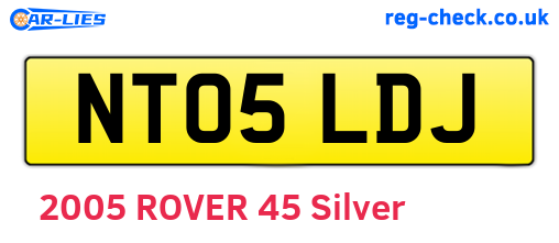 NT05LDJ are the vehicle registration plates.