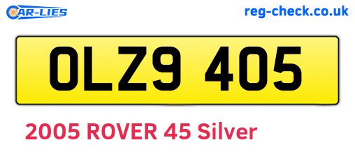 OLZ9405 are the vehicle registration plates.