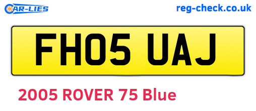 FH05UAJ are the vehicle registration plates.