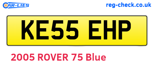 KE55EHP are the vehicle registration plates.