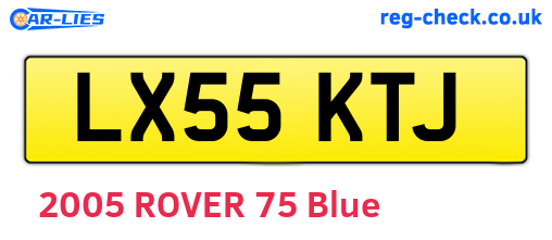 LX55KTJ are the vehicle registration plates.