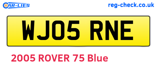 WJ05RNE are the vehicle registration plates.