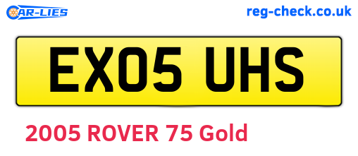 EX05UHS are the vehicle registration plates.