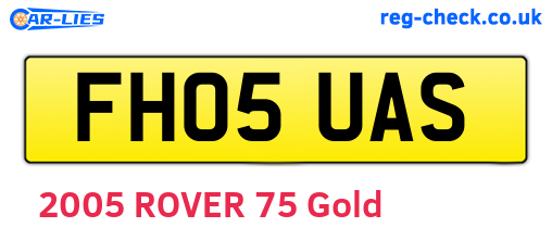 FH05UAS are the vehicle registration plates.