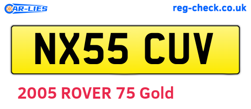NX55CUV are the vehicle registration plates.