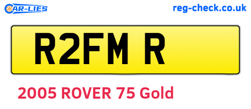 R2FMR are the vehicle registration plates.