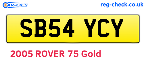 SB54YCY are the vehicle registration plates.