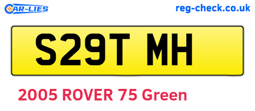 S29TMH are the vehicle registration plates.