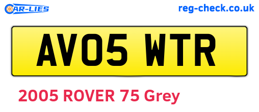 AV05WTR are the vehicle registration plates.