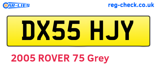 DX55HJY are the vehicle registration plates.