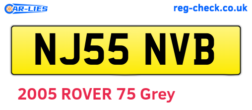 NJ55NVB are the vehicle registration plates.