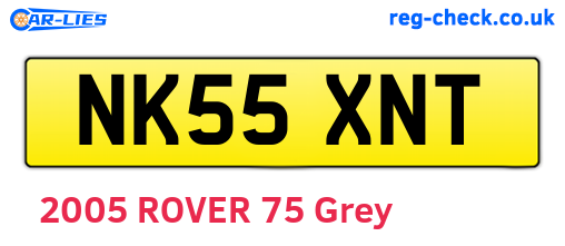 NK55XNT are the vehicle registration plates.