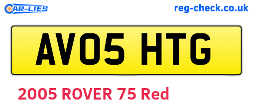 AV05HTG are the vehicle registration plates.