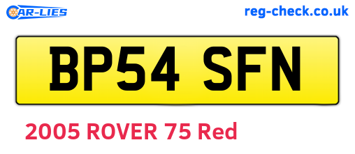 BP54SFN are the vehicle registration plates.