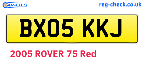 BX05KKJ are the vehicle registration plates.