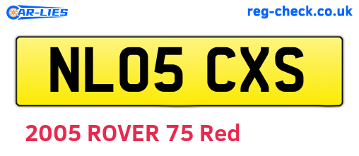 NL05CXS are the vehicle registration plates.