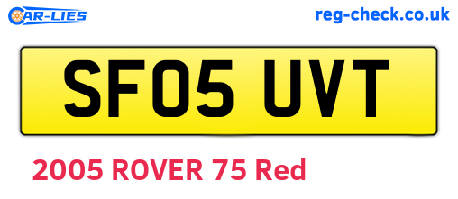 SF05UVT are the vehicle registration plates.