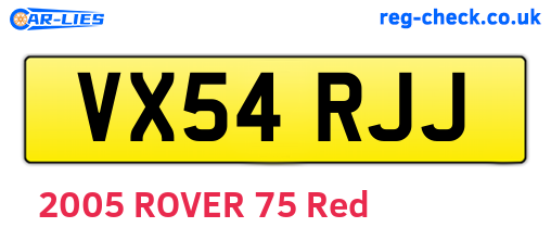 VX54RJJ are the vehicle registration plates.