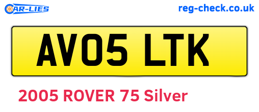 AV05LTK are the vehicle registration plates.
