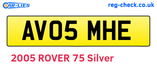AV05MHE are the vehicle registration plates.