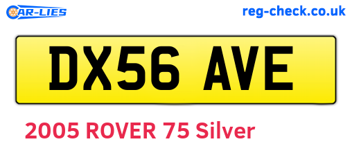 DX56AVE are the vehicle registration plates.