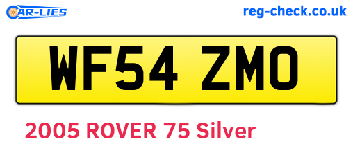 WF54ZMO are the vehicle registration plates.