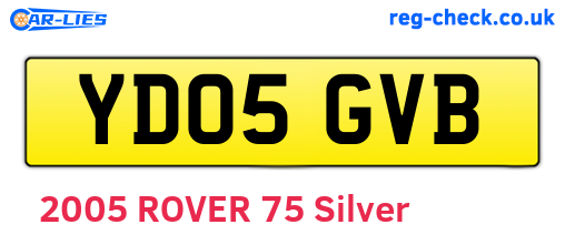 YD05GVB are the vehicle registration plates.