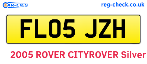 FL05JZH are the vehicle registration plates.