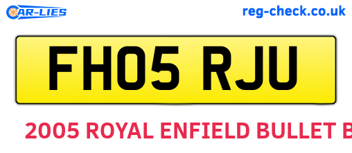 FH05RJU are the vehicle registration plates.