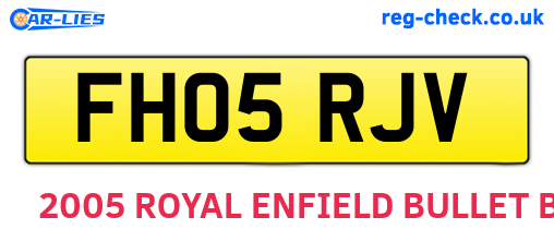 FH05RJV are the vehicle registration plates.