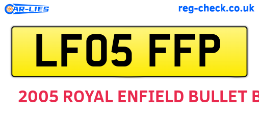 LF05FFP are the vehicle registration plates.