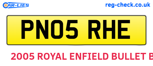 PN05RHE are the vehicle registration plates.