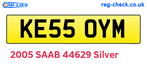 KE55OYM are the vehicle registration plates.