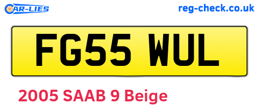 FG55WUL are the vehicle registration plates.
