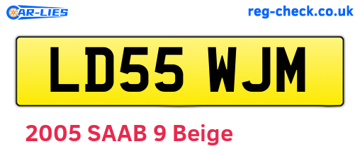 LD55WJM are the vehicle registration plates.