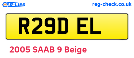 R29DEL are the vehicle registration plates.