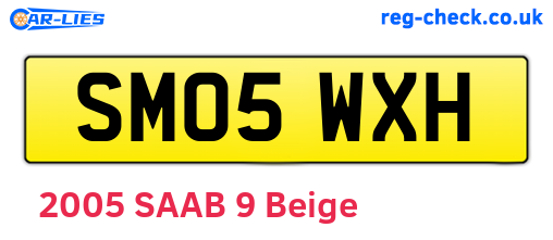 SM05WXH are the vehicle registration plates.