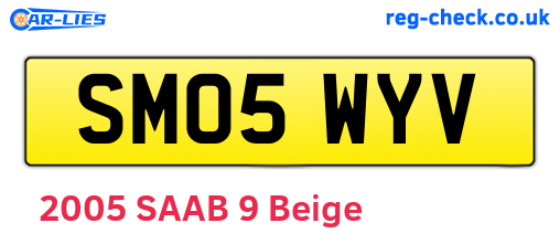 SM05WYV are the vehicle registration plates.