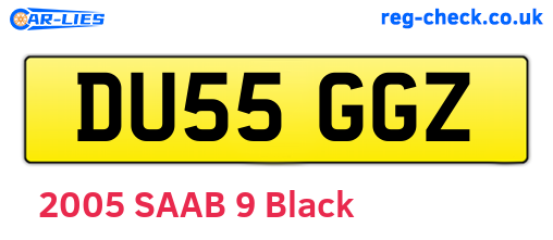 DU55GGZ are the vehicle registration plates.