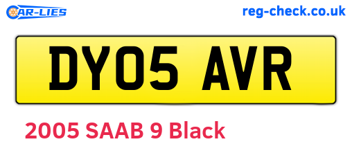 DY05AVR are the vehicle registration plates.