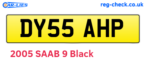 DY55AHP are the vehicle registration plates.