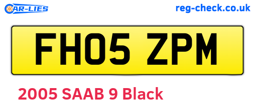 FH05ZPM are the vehicle registration plates.