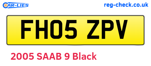 FH05ZPV are the vehicle registration plates.