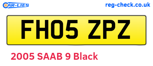 FH05ZPZ are the vehicle registration plates.