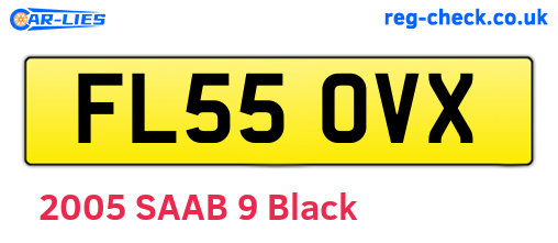 FL55OVX are the vehicle registration plates.