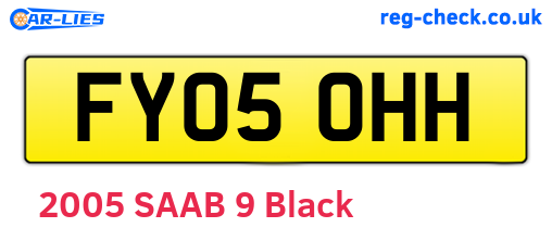 FY05OHH are the vehicle registration plates.